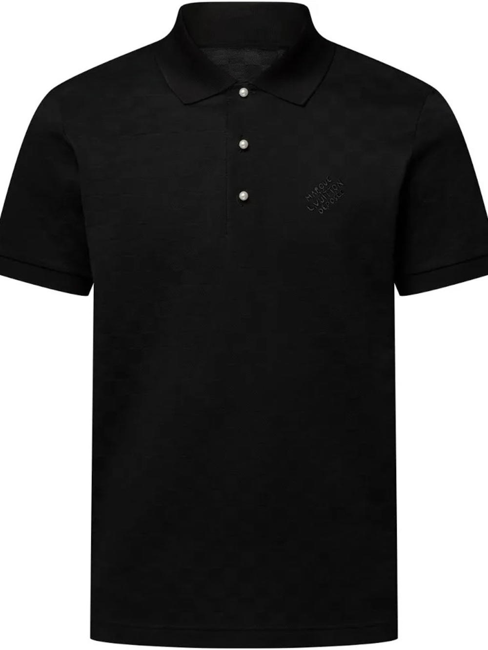 Louis Vuitton Black Men's Polo with Subtle Logo